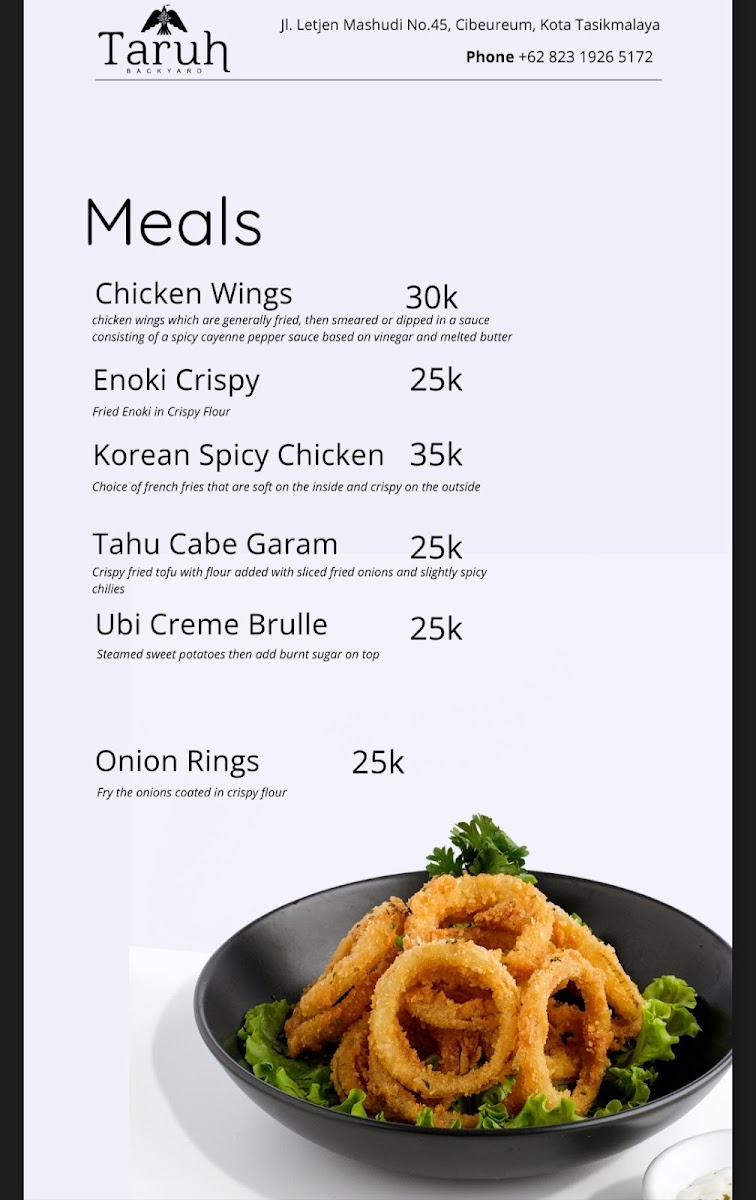 Menu Backyard Tasikmalaya-1